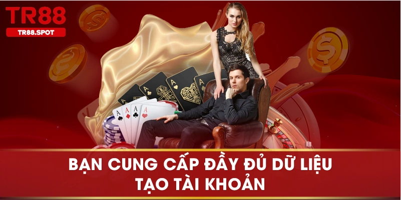 Bạn cung cấp đầy đủ dữ liệu tạo tài khoản